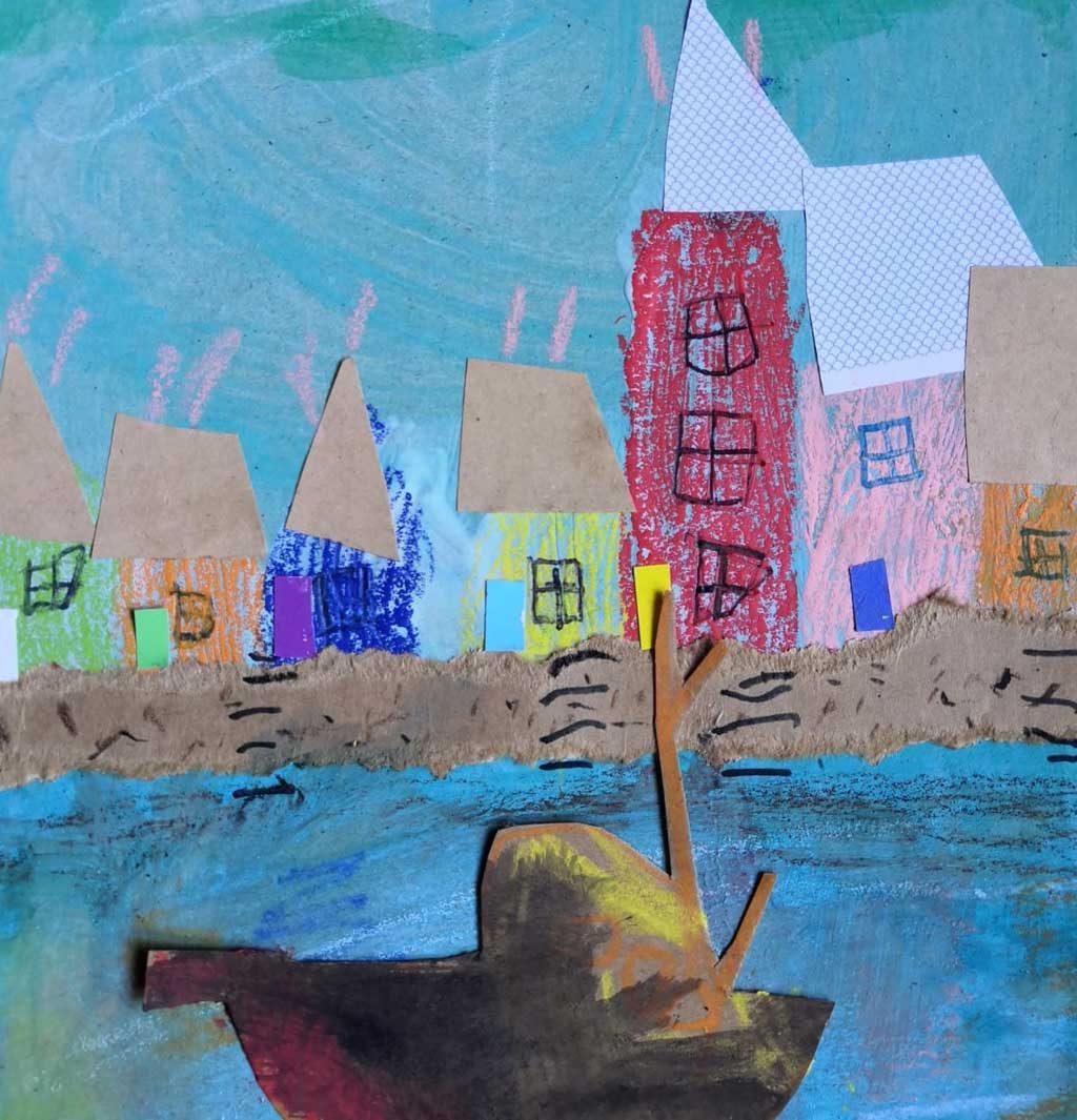 Painting of a Harbour Scene by Susan Birth