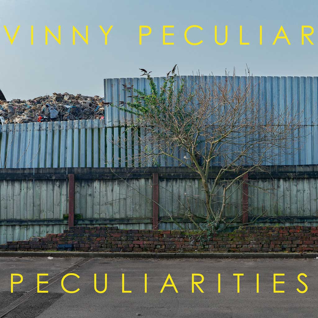Photo of a scrap yard for Vinny Peculiar Peculiarities album cover