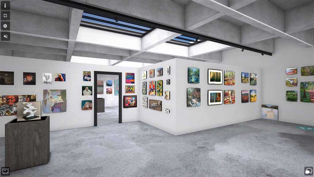 Photo of studio used for virtual exhibition