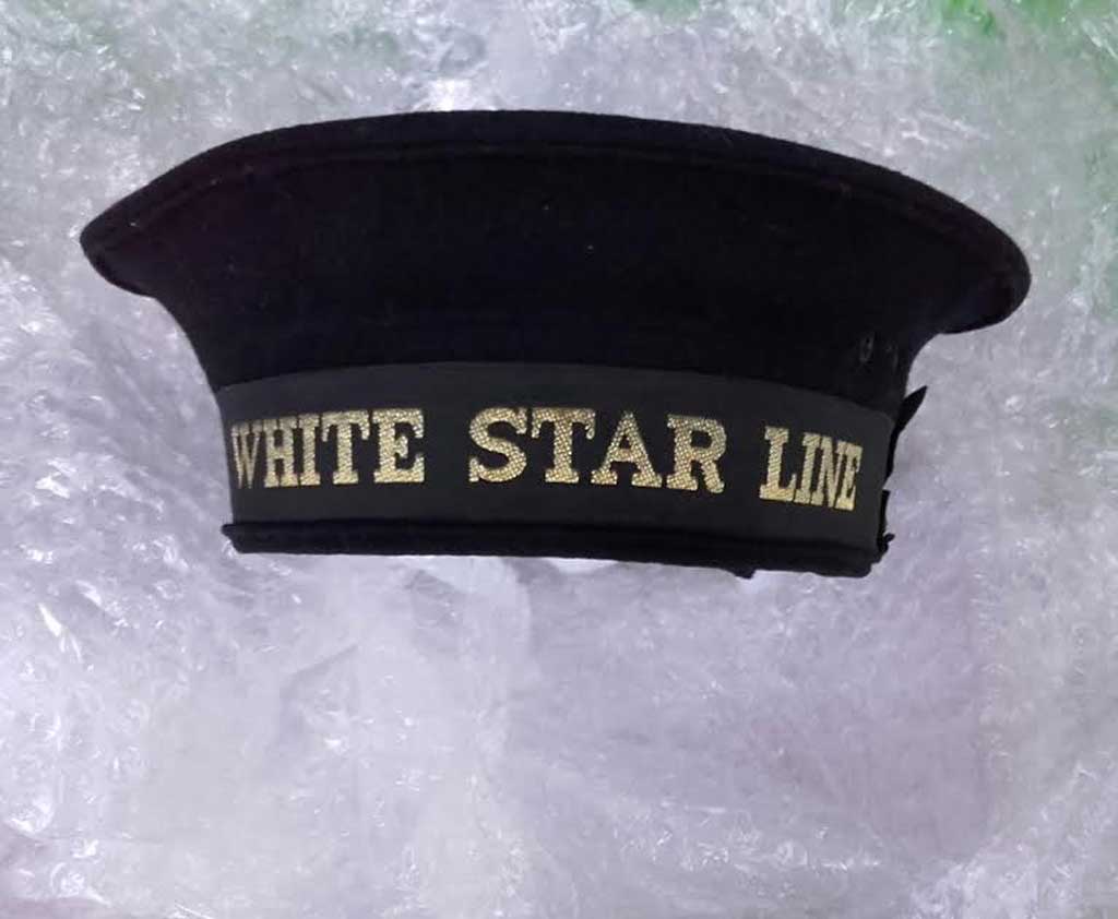 Photo of Quartermaster's Cap - Image courtesy of Titanic Honour and Glory Ltd collection and archives.