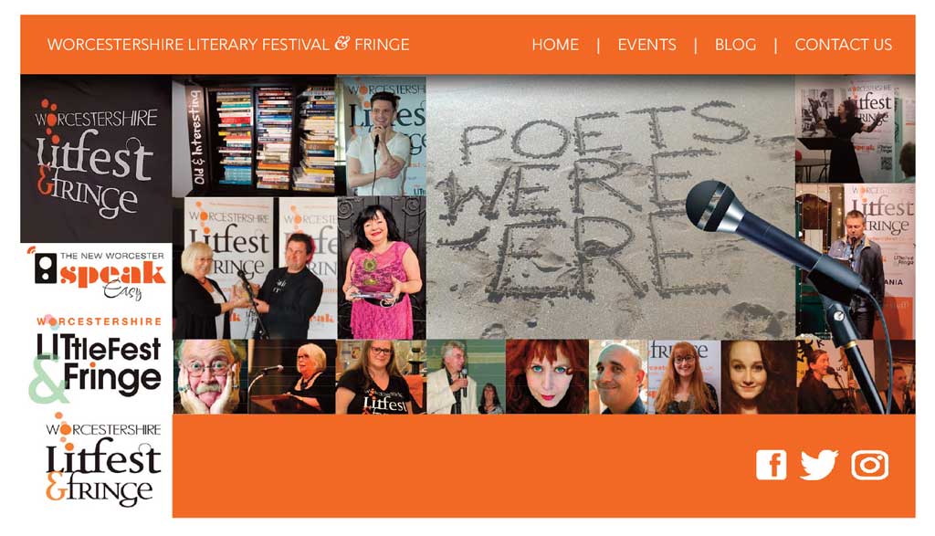 Flyer for Worcestershire LitFest 2021