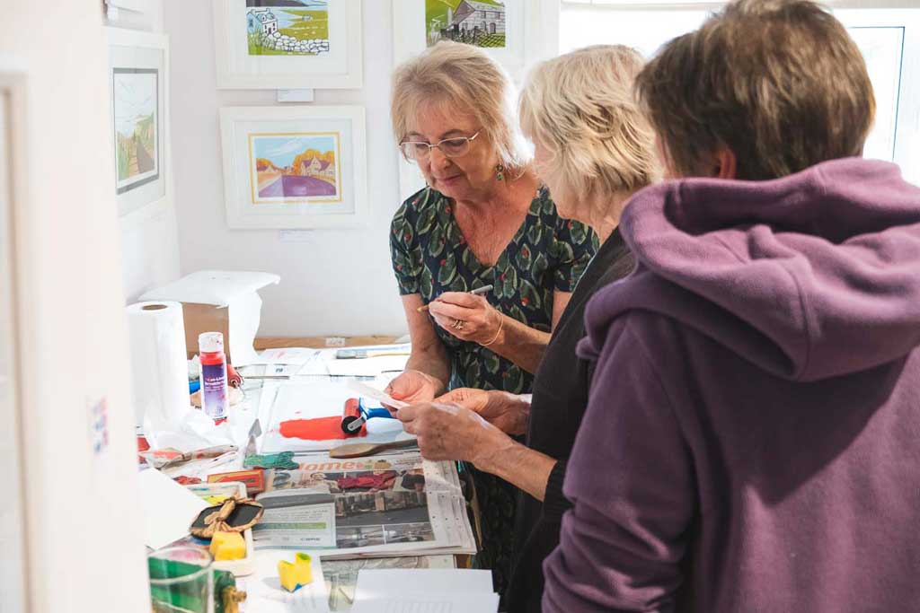 Photo of Sally Anne Morgan’s open studio