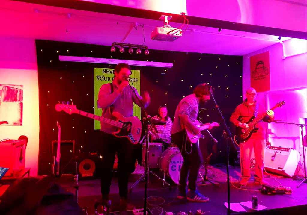 Photo of Dead Dads Club performing a gig