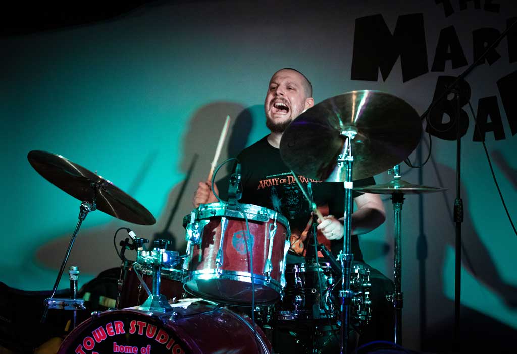 Photo of drummer from Hipflask Virgins