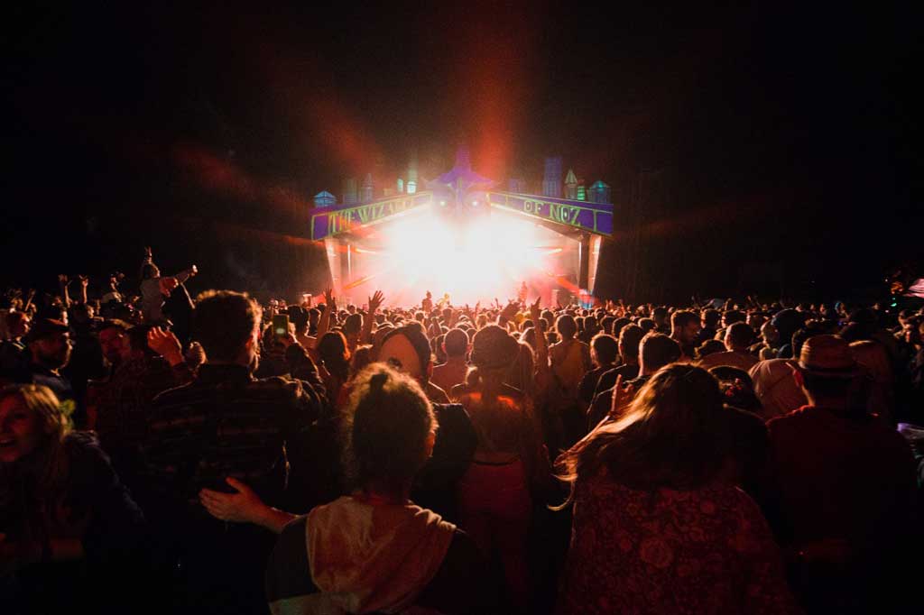 Photo of crowd at Nozstock 2019, photo by Charlie Rimmer