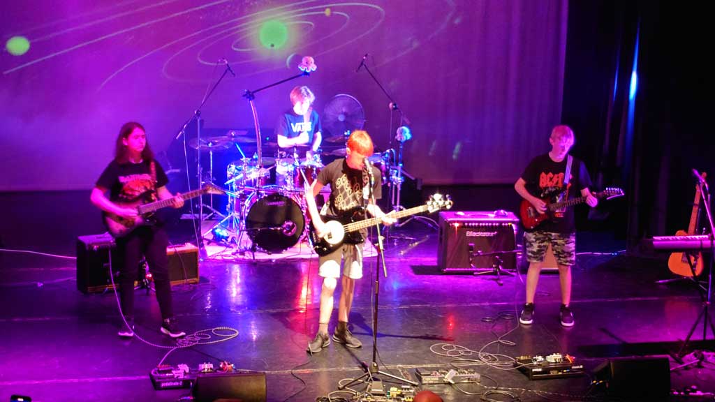 Photo of band on stage