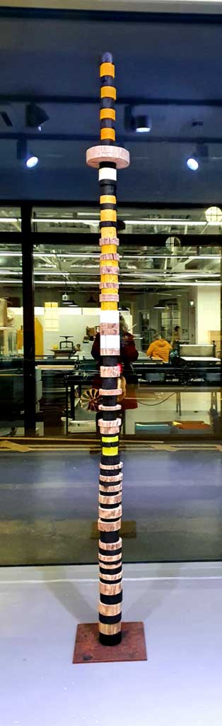 Art by Sarah Jones, hazard warning post