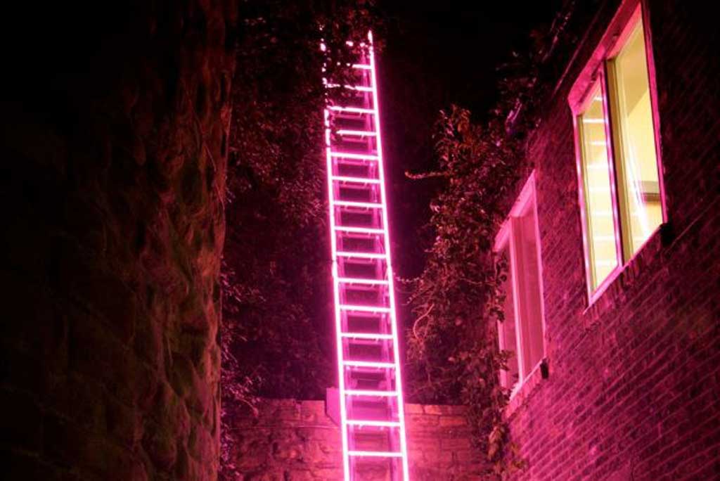 Photo of light art installation