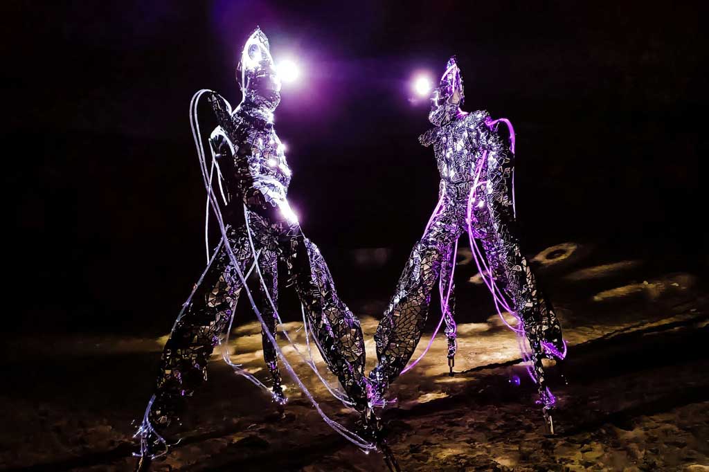 Photo of light art installation