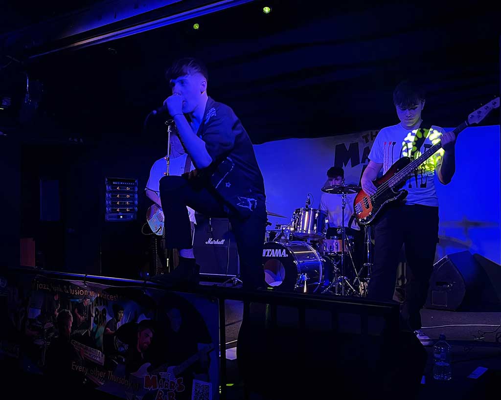 Redskies band performing