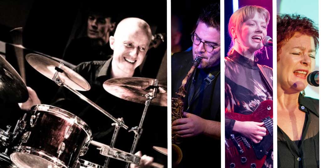 Photos of band members of Fusion Phew