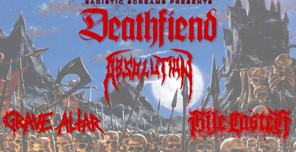 Poster for Sadistic Screams presents DEATHFIEND