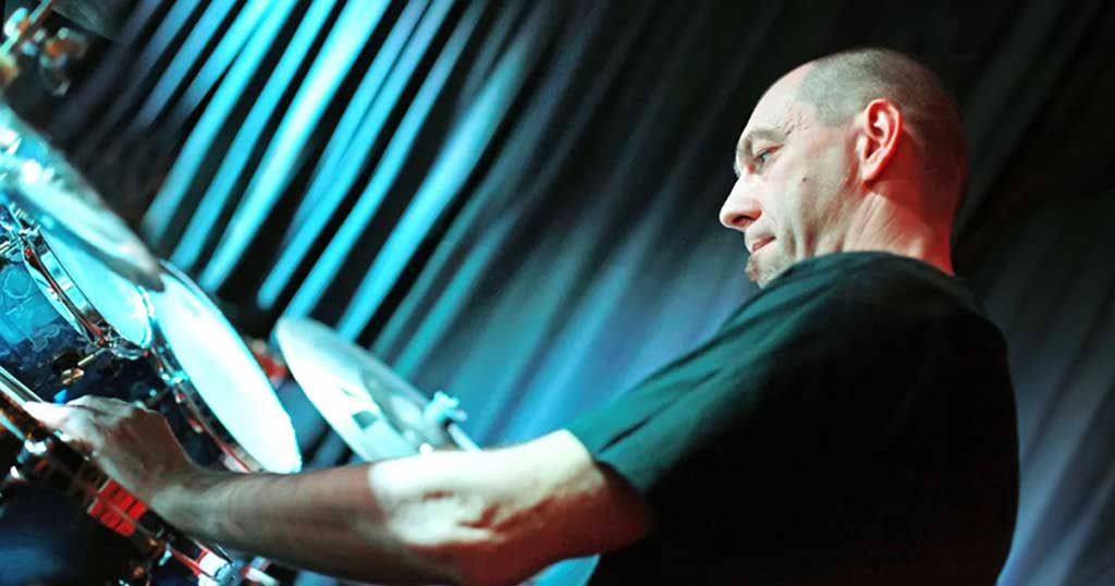 Photo of drummer from Davide Giovannini’s Minas Project