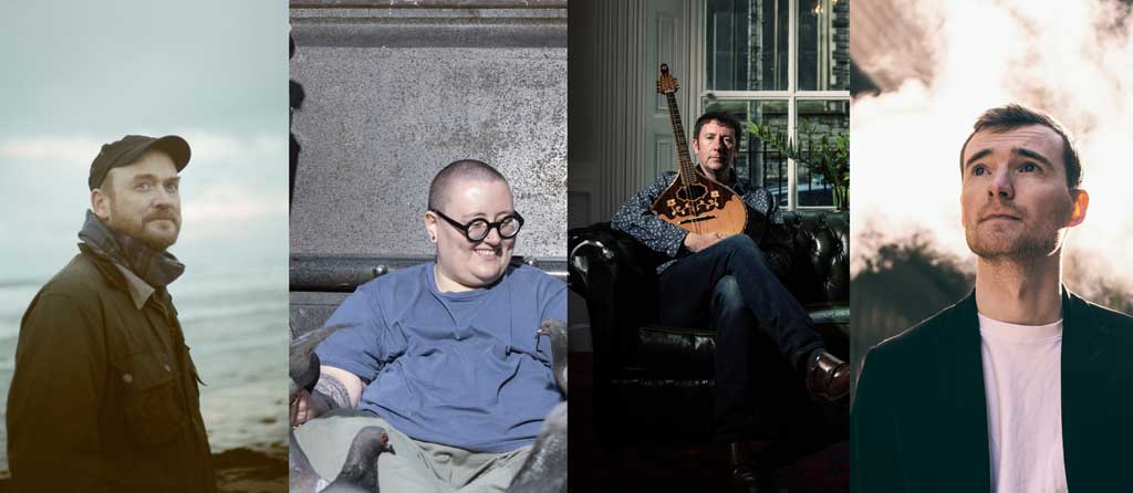 Photos of James Yorkston (by Ren Rox), Maddie Morris, George Boomsma and Daoirí Farrell (by Eddie Kavannagh)