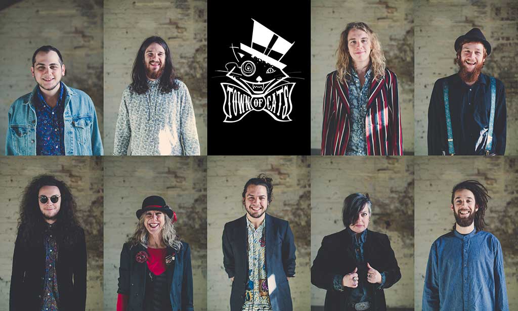 Photos of band members of Town of Cats