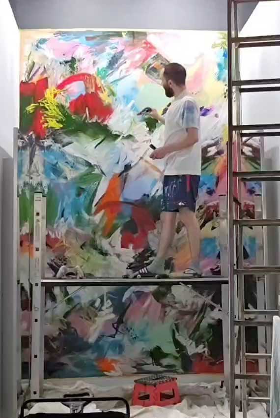 Photo of Artist at work for Worcestershire Open Studios