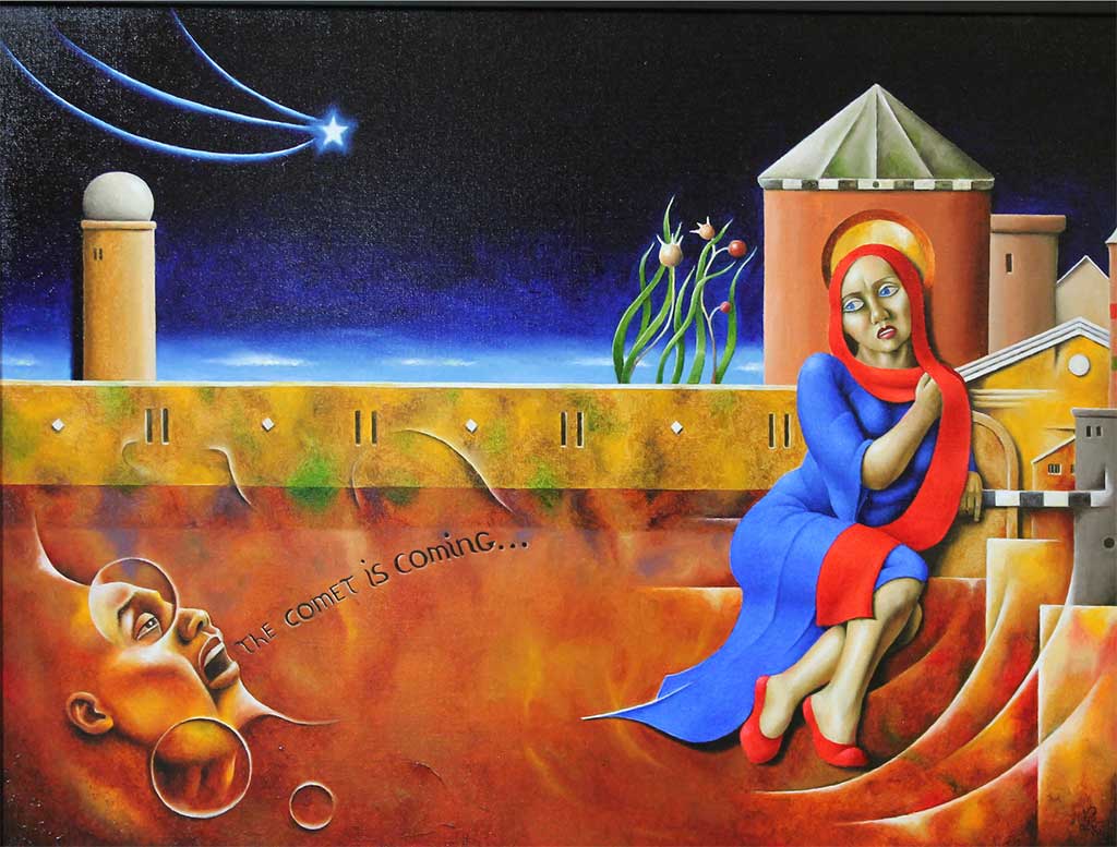 Art piece Peter Soye The Comet Is Coming