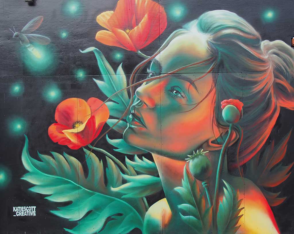 Photo of Katie Scott Mural