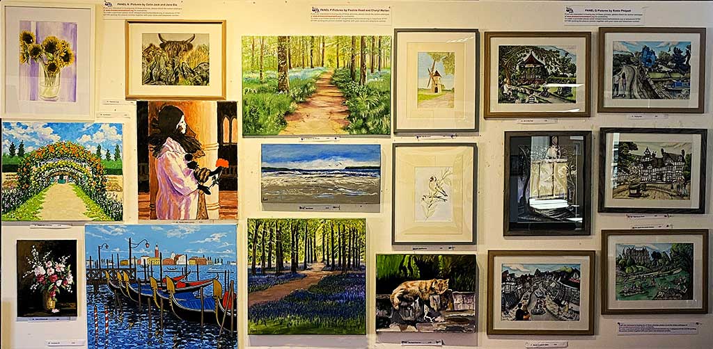 Photo of artwork at Droitwich Arts Network Exhibition
