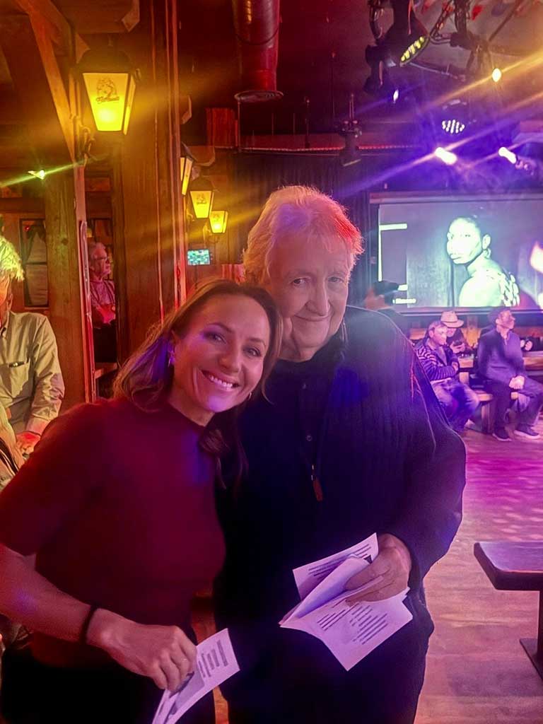 Photo of Frida Nordstrand with Jim Simpson