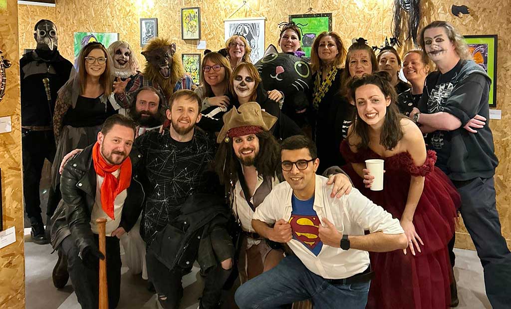 Photo of people running House of Horrors